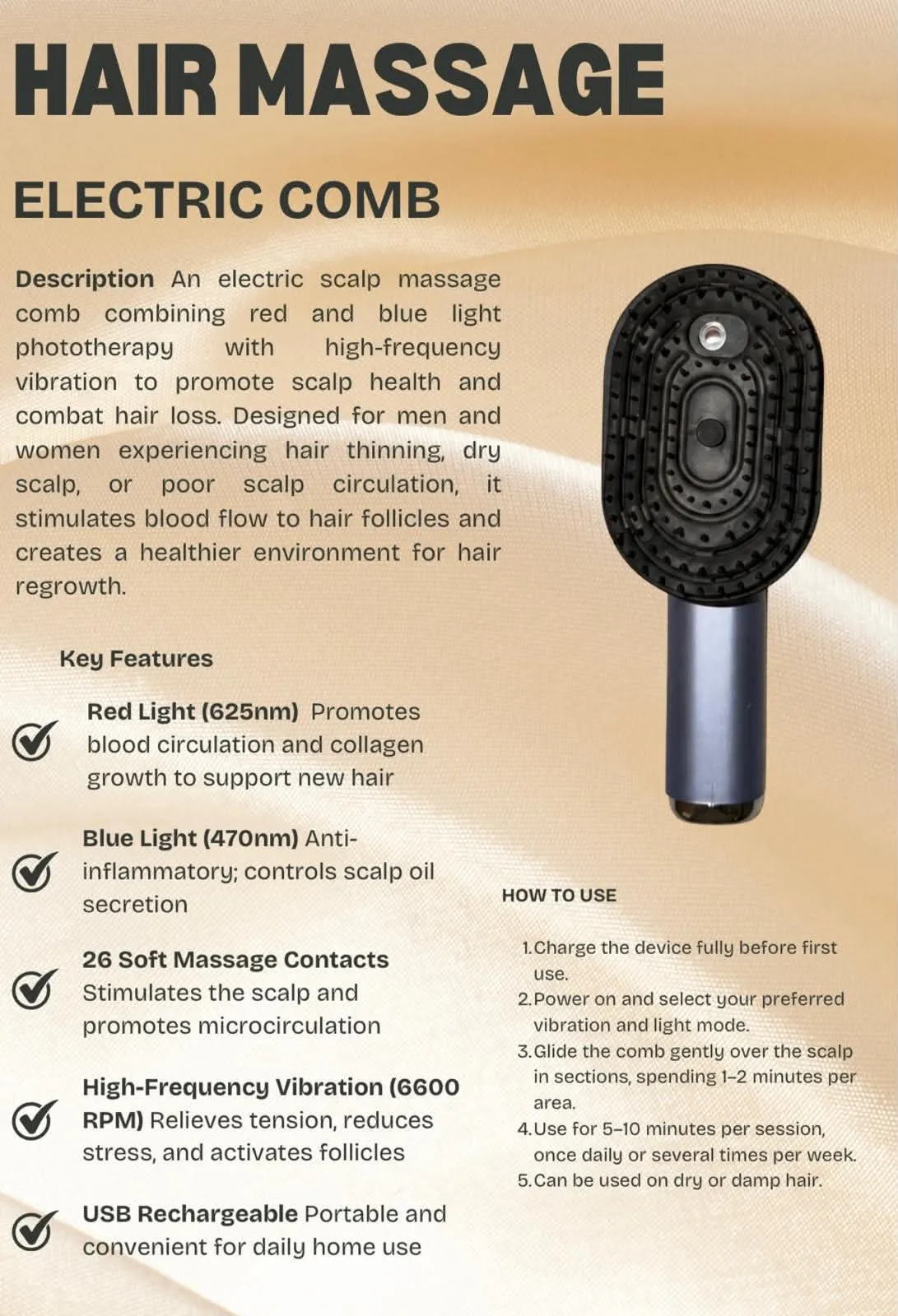 HAIR MASSAGE (ELECTRIC COMB) - Image 2